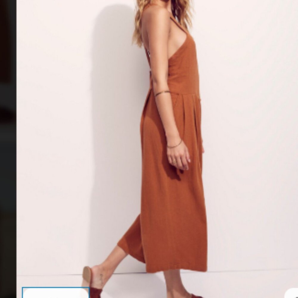 Free People Moonrise Romper XS Rust Color Women's Wide Leg - Picture 4 of 15